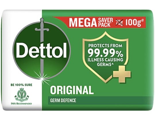 Dettol Original Bathing Soap Bar with 12 HR protective Kills 99.99%